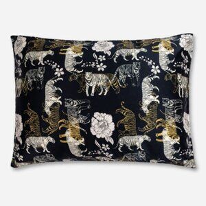Johnny Was Decklyn Pillow Case Silk Teeger Pillowcase Animal Zip Floral Black NW